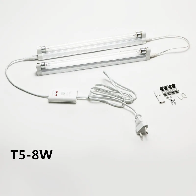 T5 8W x2 kit Таймер УФС-стерилизатор, бактерицидный светильник, генератор ультрафиолетового озона, кварцевый дезинфекция, деодор, трубка для удаления пыли, клещ - Мощность в ваттах: T5 8W x2 kit