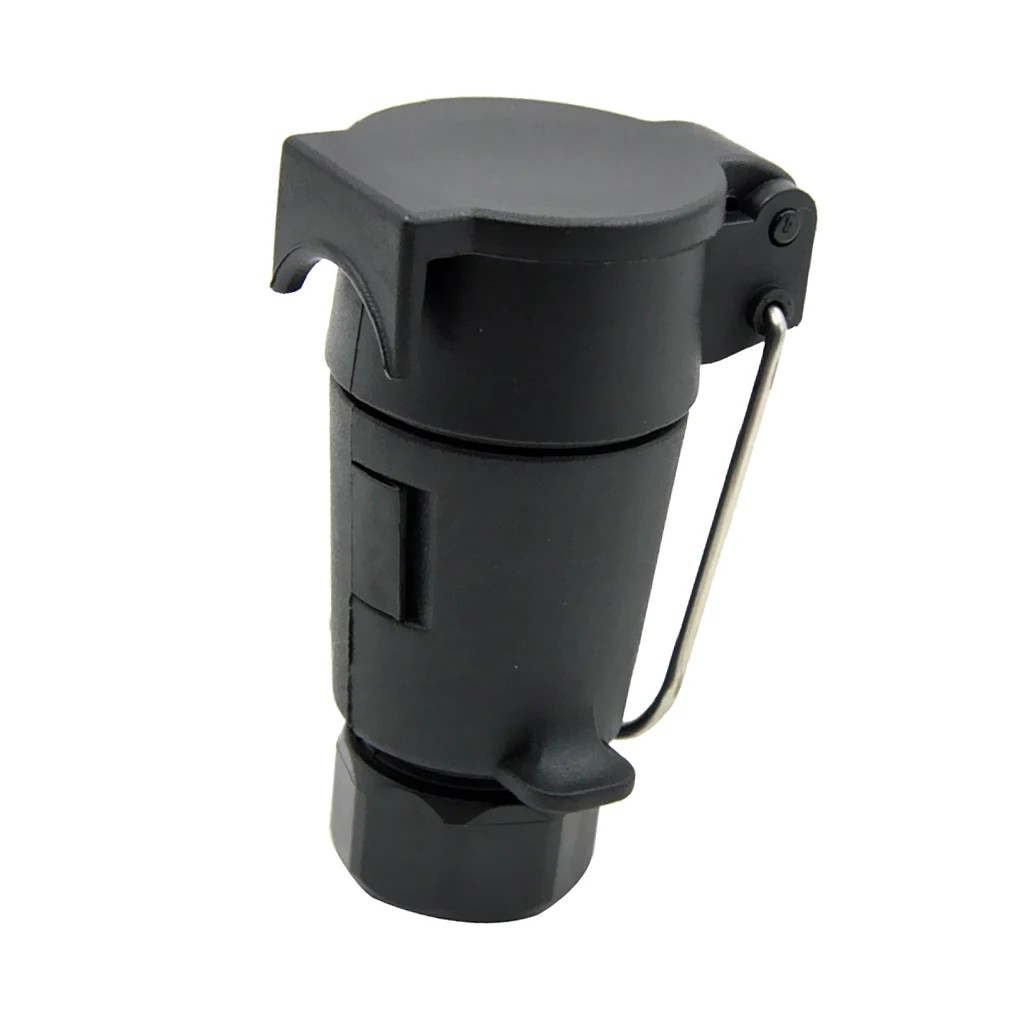 Car Trailer Truck 7Pins N Type Plug Socket Black Car Caravan Wiring Lights Tow