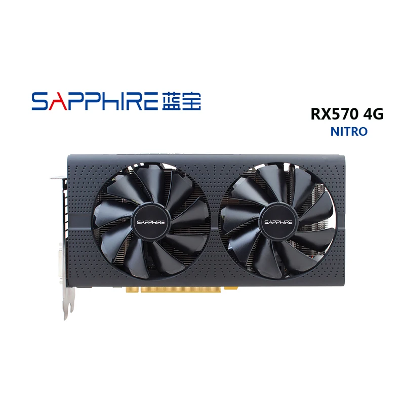 Б/у оригинальная SAPPHIRE Radeon AMD GA Rx 570 4G 256bit GDDR5 PC настольная игровая графическая видеокарта NITRO