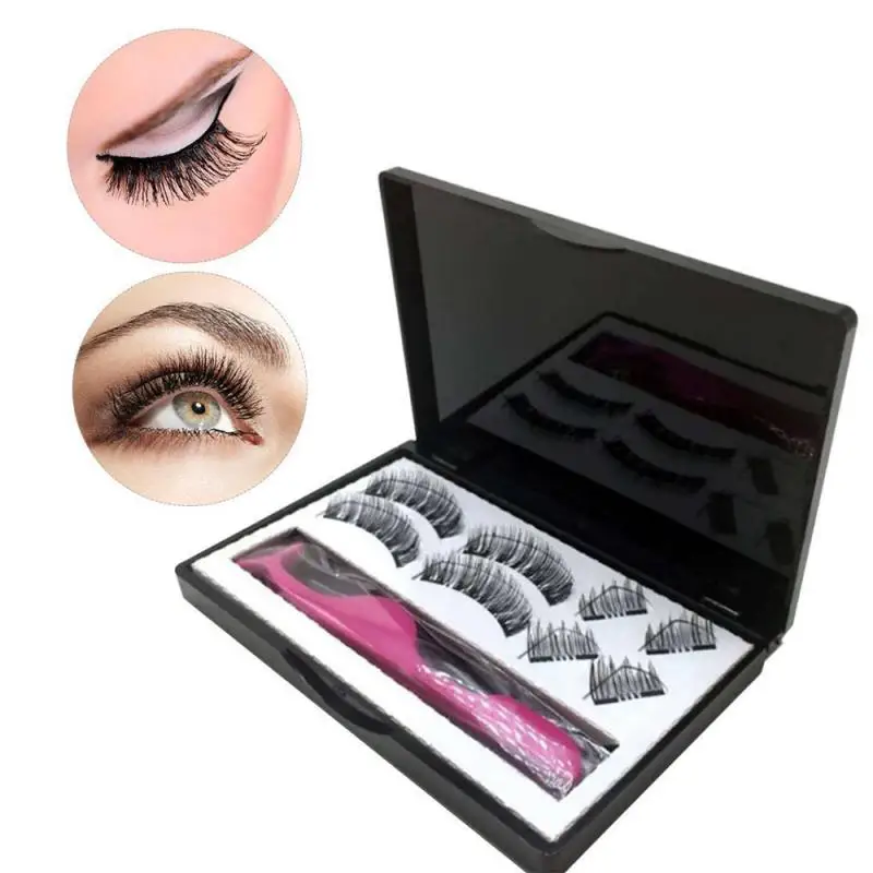 8pcs Natural 3D False Eyelashes Double Magnetic Lashes Pure Handwork Eye lashes Mink Lashes Extension False Eyelashes Make-up 8pcs Natural 3D False Eyelashes Double Magnetic Lashes Pure Handwork Eye lashes Mink Lashes Extension False Eyelashes Make-up