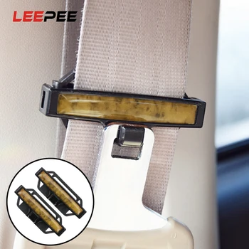 

LEEPEE 1 Pair Car Seat Belt Clip Seat Belts Stopper Buckle Car Safety Belt Clip Clamp Car-styling Universal Suitable for 0-53mm