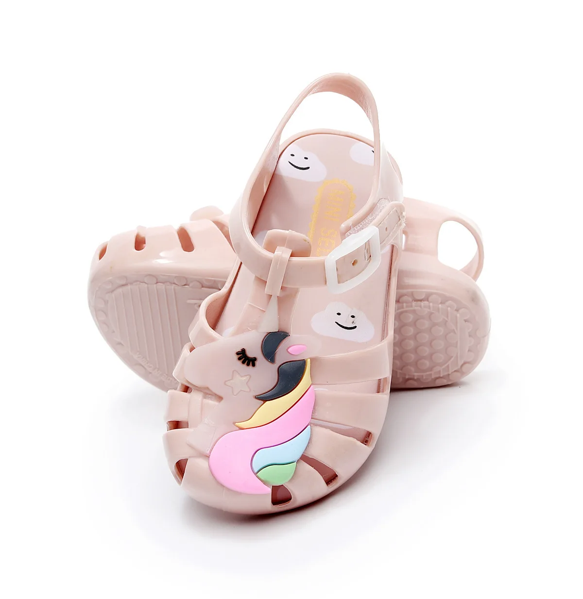 Детские сандалии новые мальчики и девочки Студенческая обувь прозрачная детская обувь маленькая принцесса корейская детская обувь