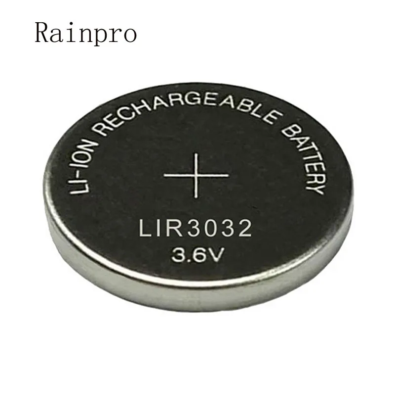 

50PCS/LOT LIR3032 3.6V rechargeable button battery