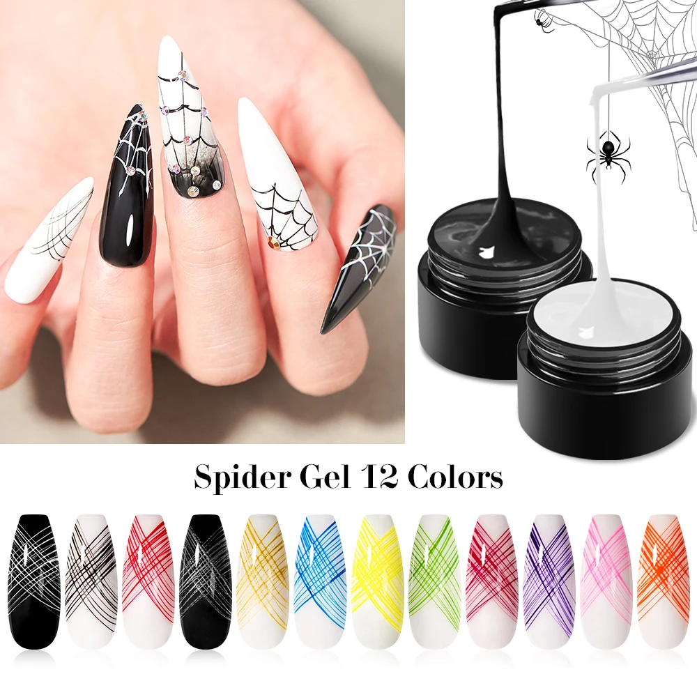 Meet Across Spider Web Gel Nail Polish Creative Colorful Painting Gel Nail  Polish Diy Nail Art Design Pull Silk Line Gel Lacquer - Nail Gel -  AliExpress