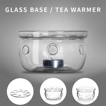

Heart Shape Heat Resistance Glass Flower Teapots Heater Coffee Maker Heating Base Candle Holder Glass Tea pots Warmer Base Tools