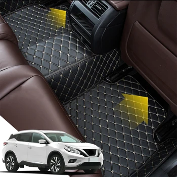 

Car Floor Mats Set Leather Cover Mat Styling Foot Protector Pad Automobile Accessories For Nissan Murano 3rd Z52 2014-2019 LHD