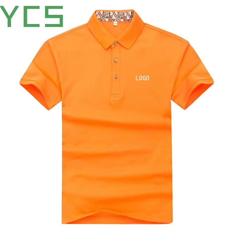 Рубашка поло с вышивкой YCS Store дизайн под заказ собственный текст или логотип на