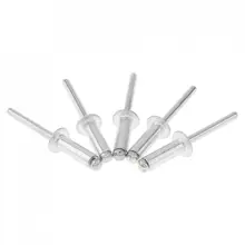 200 шт M5x16mm алюминиевый заклёпный пистолет ядро потянув клепки разрыв оправки для ногтей с мушроновой головкой и полированной хромированной поверхностью