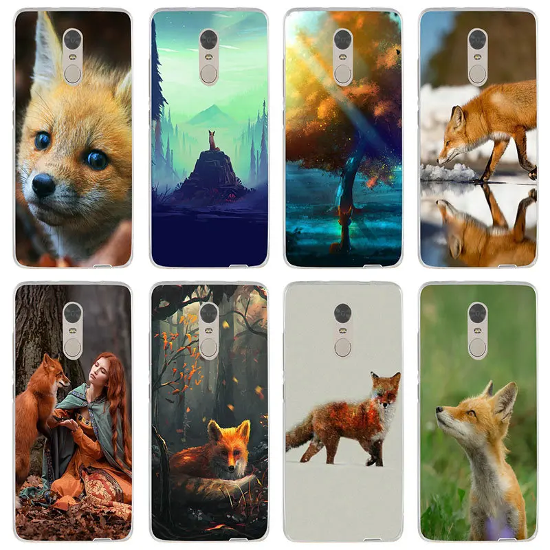 

Soft TPU Silicon Transparent Phone Cases for Xiaomi Redmi Note 3 3S 4 4A 4X 5 5A 6 6A 7 Pro Plus Cute Red Fox In Autumn Forest