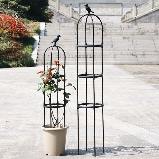 Kerti Rácsos Állványok Polc Növényi Tartó Keret Acél Tartós Clematis Rózsa Növények Szőlő 150 Cm -Es Paradicsom Hegymászó Rack - Image 2