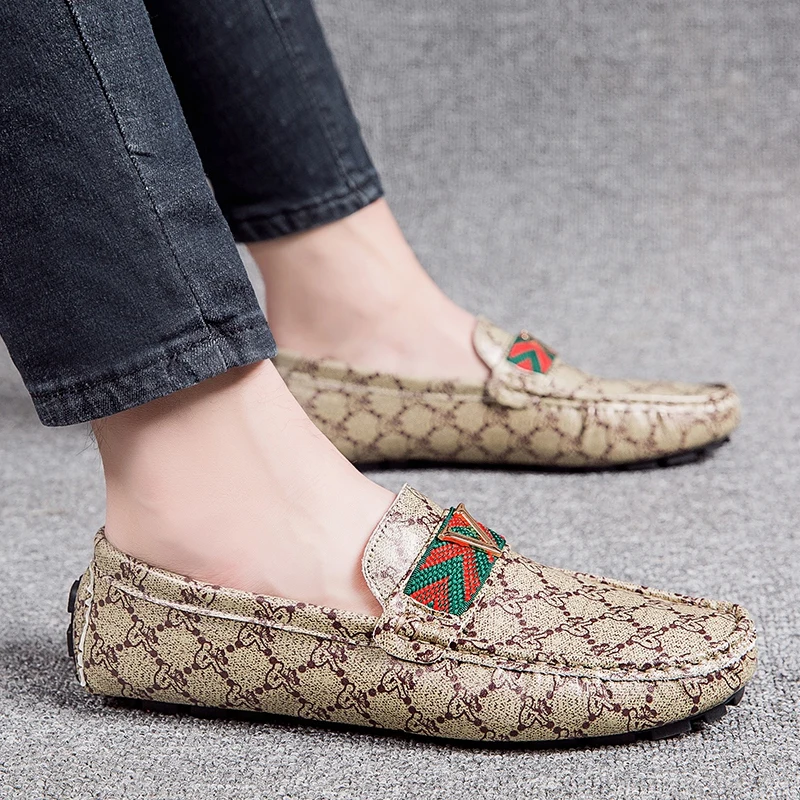 Big Size 38-48 Men Loafers Shoes 2020 Fashion Slip-On Drive Moccasins Footwear Male Brand Leather Boat Shoes Men Casual Shoes