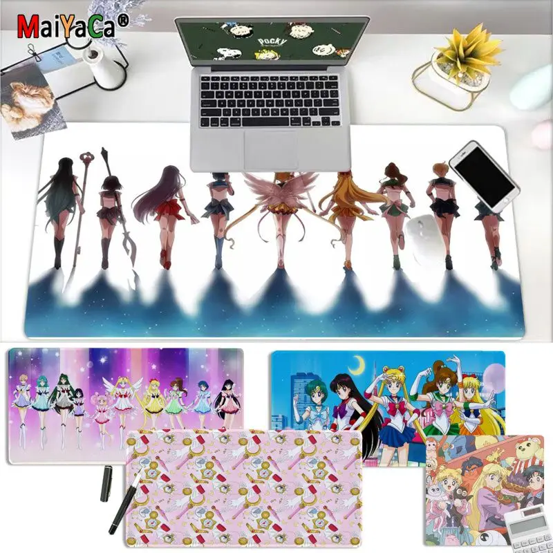 

MaiYaCa Personalized Cool Fashion Sailor Moon DIY Design Pattern Game mousepad Rubber PC Computer Gaming mousepad