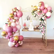 pink black and gold baby shower decorations