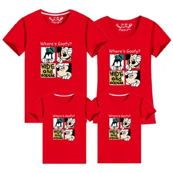 

Summer Family Matching Outfits Mommy Daddy Kid Son Baby T-Shirt Shirts Family Clothes Child Mickey Minnie Tops Photography