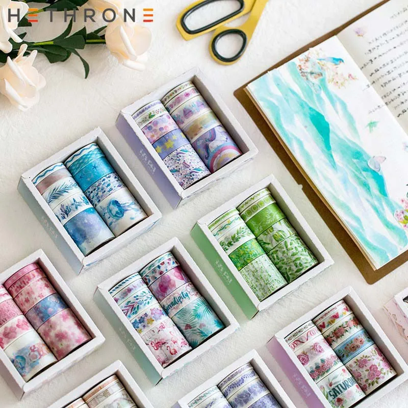 Hethrone 10 шт. фантазии DIY лента для декорации washi комплект Скрапбукинг малярный скотч