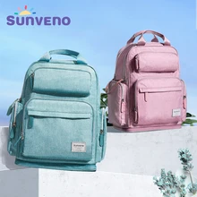 SUNVENO, модная сумка для подгузников, рюкзак, большая вместительность, сумка для мам, рюкзак для мам, стильная коляска, детские пеленки, сумки для мам
