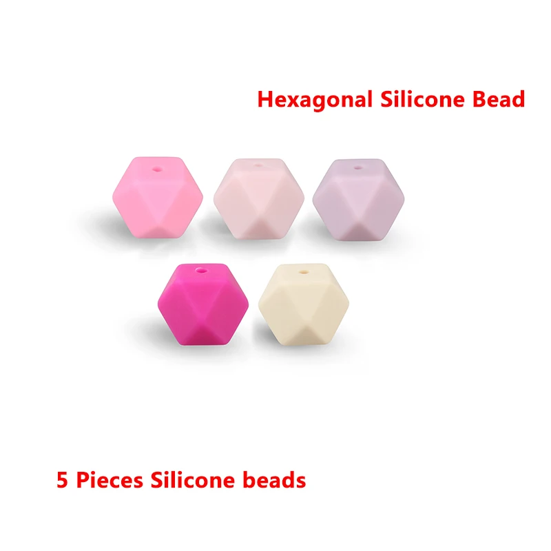 hexagon A-5pcs Keep& Grow, 5 шт., карамельный цвет, прорезыватель, шестиугольник, силиконовые бусины для соски, клипсы, сделай сам, милые прорезыватели, игрушки, силиконовый Прорезыватель для зубов - Color: hexagon A-5pcs