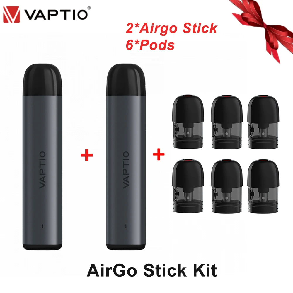 Pod nuevo Kit de cigarrillo electrónico Vaptio Airgo palo Kit 350mAh mod de batería cartucho de 1,5 ML tanque de 11W salida Mod de vape pluma