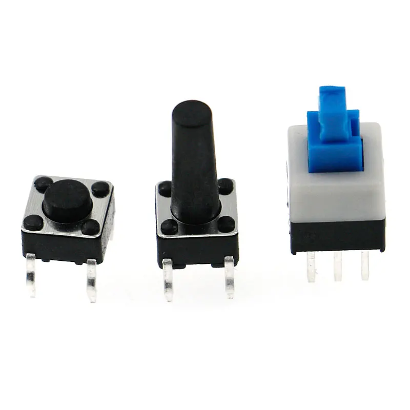 180pcs 10 Models 6*6 Tact Switch Tactile Push Button Switch Kit Height 4.3MM~13MM DIP 4P micro switch 6x6 Key switch