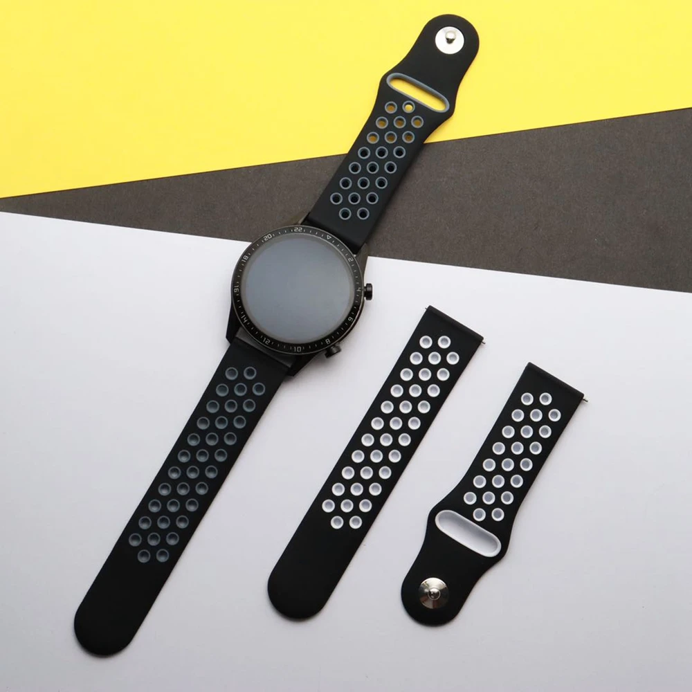 22 мм 20 ремешок для samsung Gear sport s3 s2 classic Frontier galaxy watch active 46 huami amazfit gtr bip huawei gt 2|Ремешки