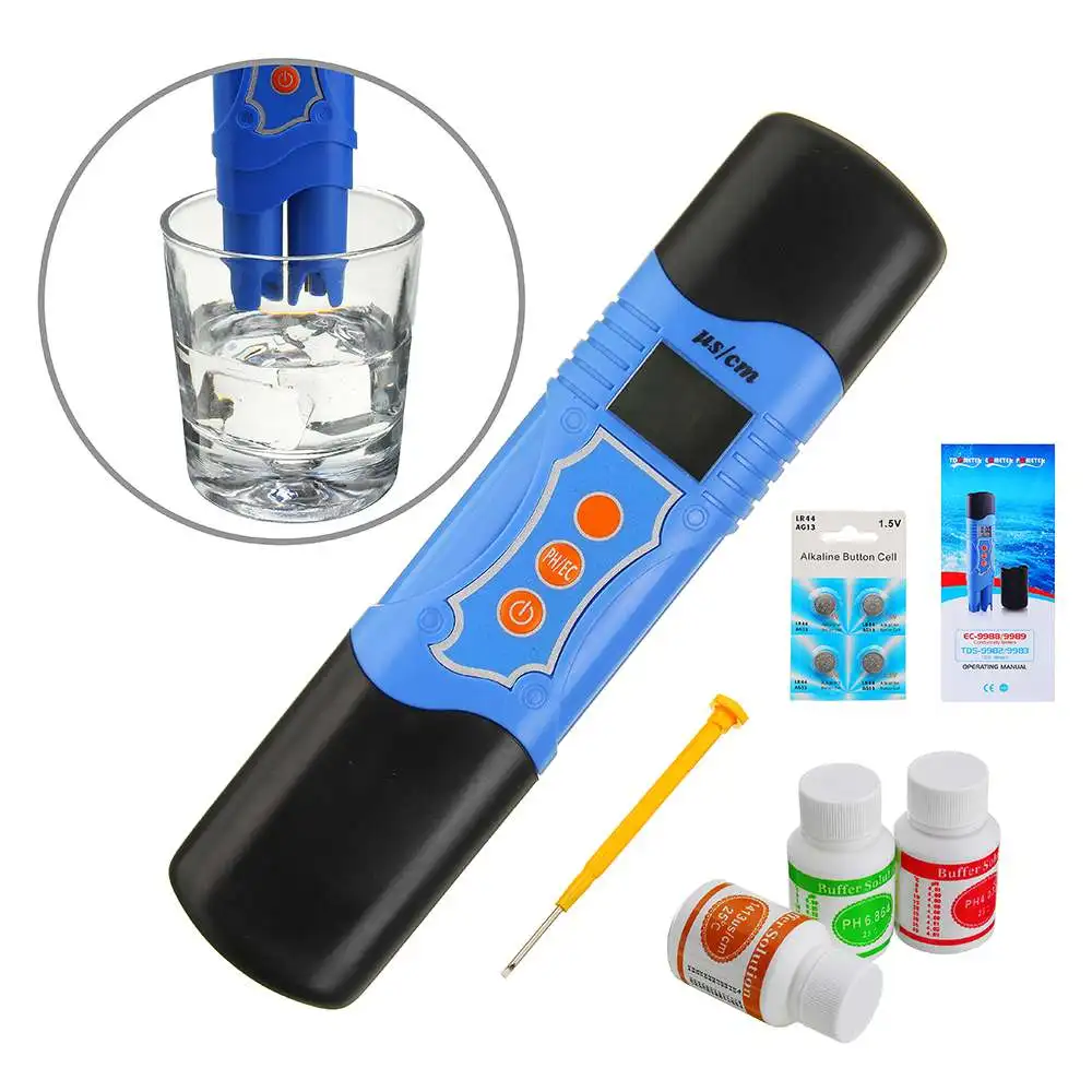 

3-in-1 PH ORP Temperature Combo Meter Tester Pen Type with Automatic Temperature Compensation 0~50degreeC