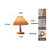 Usb Vintage Pleated Lamp Dimmable Korean Table Light with Led Bead White Warm Yellow for Bedroom Living Room Home Lighting Decor 6