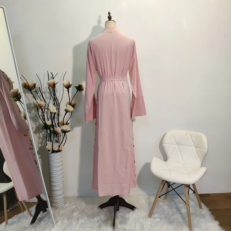 Цветочный Дубай abaya кимоно мусульманский хиджаб платье Турецкий ислам ic одежда абайя s женский Восточный халат Caftan халат ислам намаз Elbise