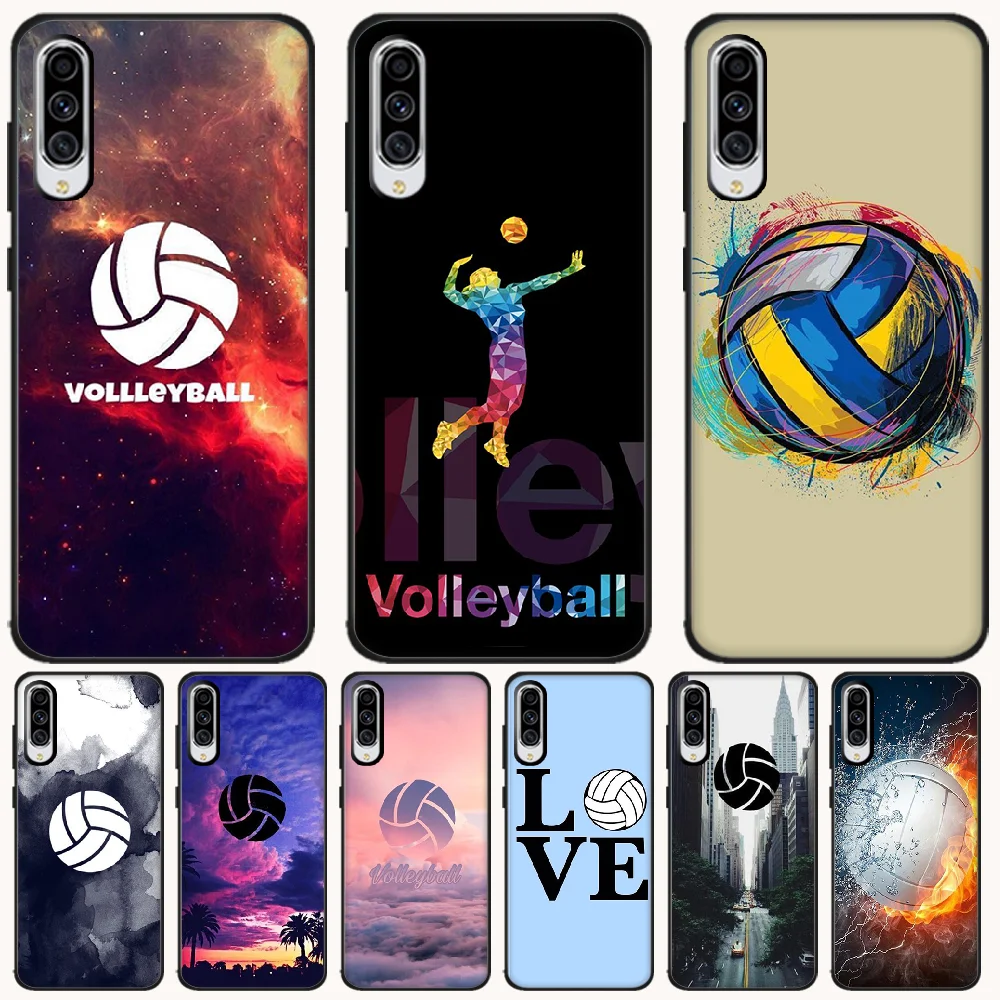 

OFFeier I love Volleyball Bling Cute Phone Case For Samsung A6 6S 6Plus 7 720 750 8 8 PLUS 9 920 2018 A8 A9STAR