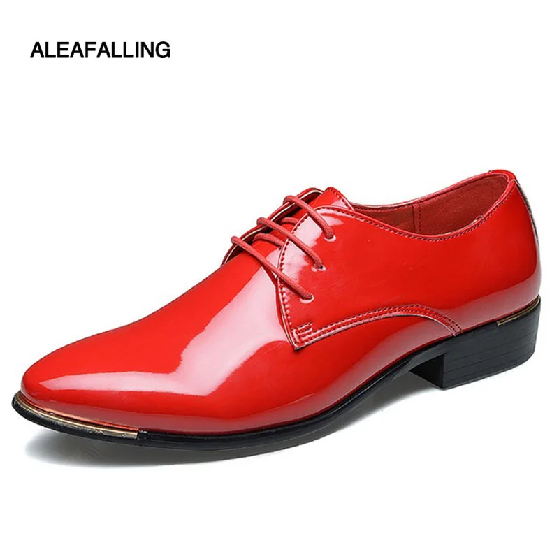 Aleafalling/Новинка Качественная мужская обувь из лакированной кожи Zapatos De Hombre размеры