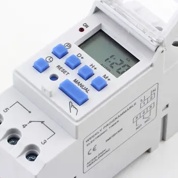 

1PCS New Digital LCD DIN Programmable Weekly Rail Timer AC 220V 16A Time Relay Switch
