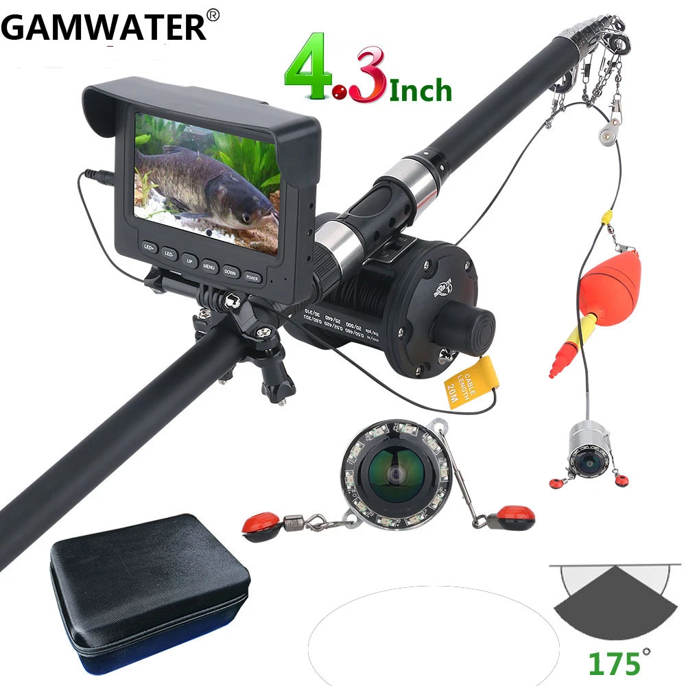 Gamwater 4.3'' 25m 1000tvl Fish Finder Underwater Fishing Camera 175