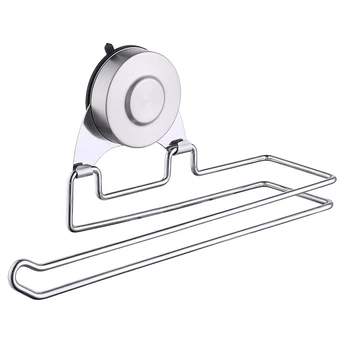 

1pc Long Tissue Holder No Punching Creative Sucked Type Simple Endurable Tissue Holder Paper Towel Tissue Rack Roll Paper Rack