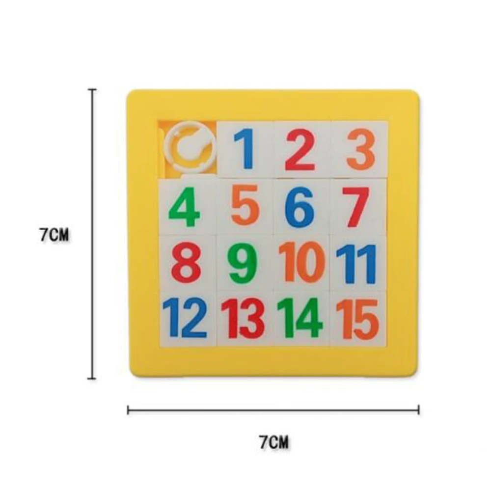1 шт. 3D слайд головоломка пластиковые строительные цифры алфавиты обучающий пазл игра игрушки Детская образовательная игрушка головоломки подарок 7*7 см