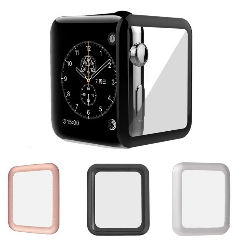 Закаленное 3d стекло с закругленными краями для Apple Watch band Series 1 2 3 38 мм 42 Защитная