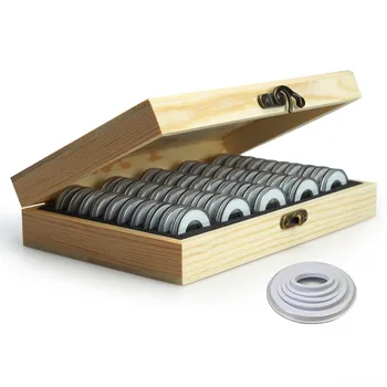 

Wooden Storage Box Case Capsules Gasket For 18-30mm Commemorative 50 Coins AU