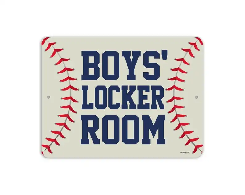 Honey Dew Gifts Baseball Decor Boy's Locker Room 9 inch by 12 Metal Aluminum Novelty Signs Made in USA | Дом и сад