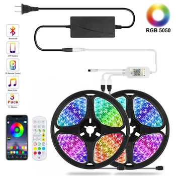

RGB LED Strip Lights Buletooth LED Light Strips 12V LED RGB Tape with Controller Neon Strip AmbiLight Diode Tape Ribbon for Room