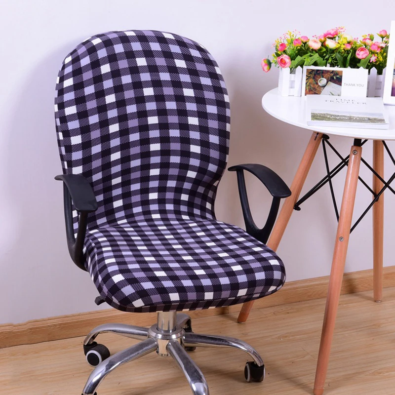 Office Computer Chair Cover  Stretch Swivel Rotate Seat Antimacassar Color Newly 