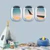 3pcs Landscape Wallpaper Airplane Wall PVC Sticker Decal  Art Mural Window View Home Decoration Living Room Wallpaper ► Photo 3/6