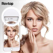 Rovtop USB anillo de luz LED para Selfie para Iphone iluminación suplementaria Selfie mejora la luz de relleno para teléfonos