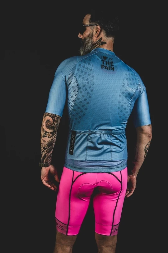 LOVE THE PAIN США гонщик нагрудник шорты Велоспорт Джерси Топ быстросохнущая велосипедная одежда на заказ летняя гоночная ciclismo 19D гель mtb - Цвет: 2