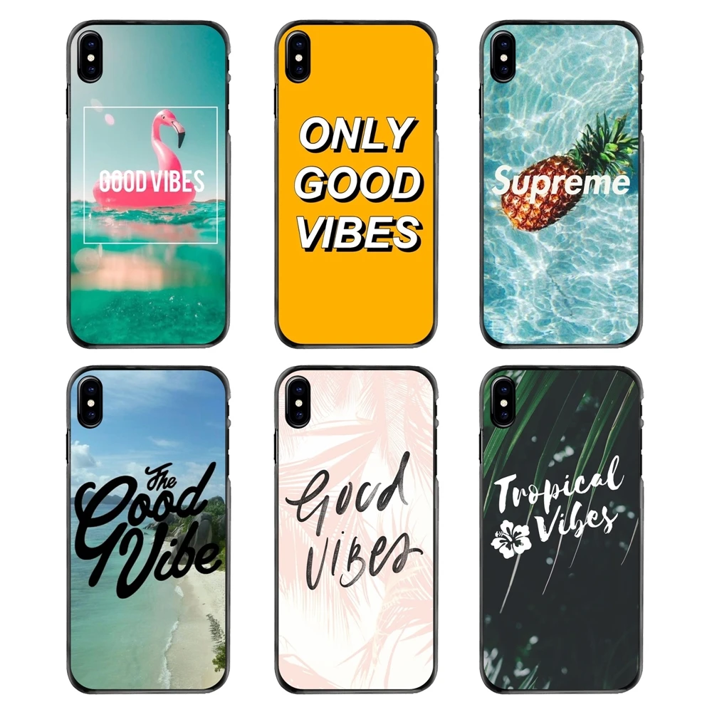 Good vibes summer Accessories Phone Cases Cover For iPhone 4 4S 5 5S 5C SE 6 6S 7 8 Plus X XR XS Max iPod Touch |