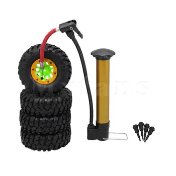 

Mxfans 4x RC1: 10 Rock Crawler Inflatable Tyre & Gold Beadlock Green Rims