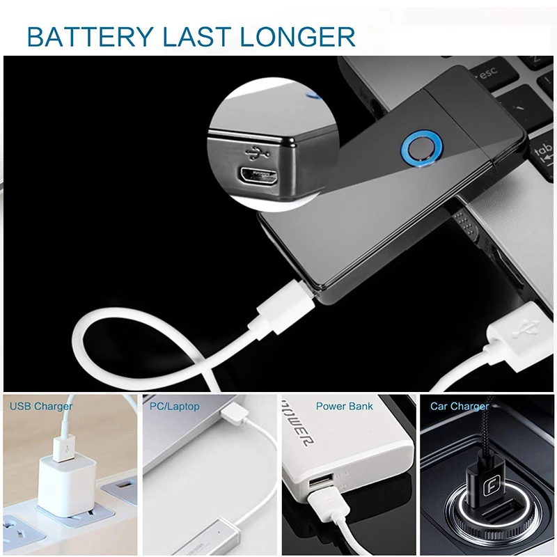 Двойной для Плазменно-дуговой зажигалки USB Перезаряжаемый ветрозащитный негорящий Электрический Зажигалка для сигар свечи сигареты 30 шт./партия