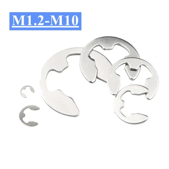 

20PCS 304 Stainless Steel Stainless Steel E Clip washer Assortment Kit Circlip retaining ring for shaft fastener M1.2~M10