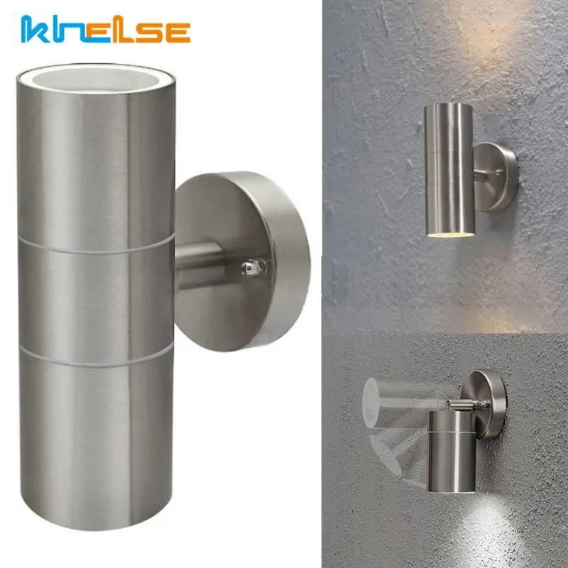Wall light outdoor porch light adjustable outdoor waterproof wall lights GU10 LED stainless steel up down wall lamp garden porch decoration sconce spotlight