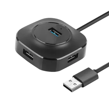 

USB Hub USB 2.0 Hub 4-Port High Speed Data Hub for Laptop Computer Phone Tablet (Silver)