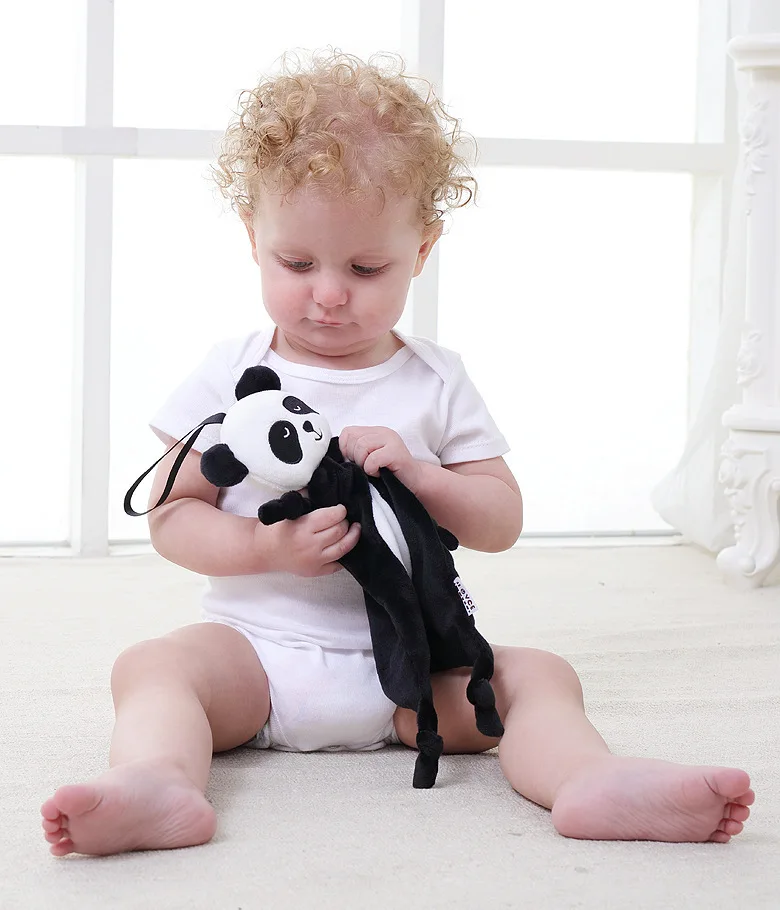 Jjovce младенец успокаивает плюшевые игрушки кукла многофункциональная Успокаивающая детское полотенце-слюнявчик слон кукла для сна