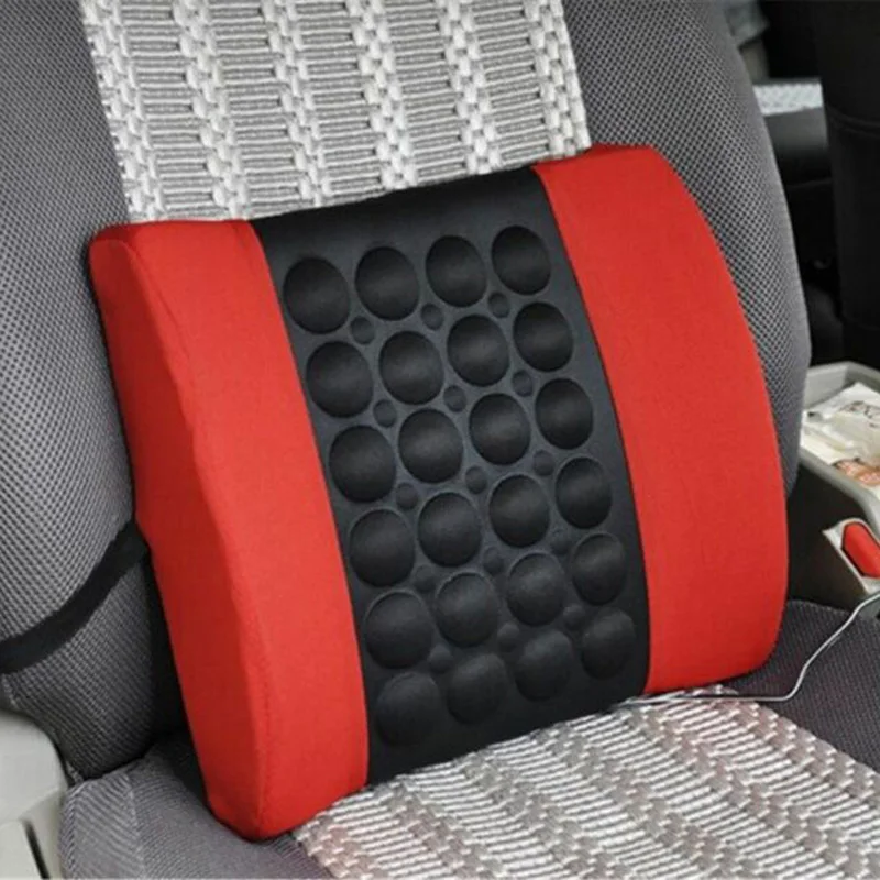 Электрическая автомобильная Массажная подушка для поясницы на спинку сиденья «дышащая» подушка