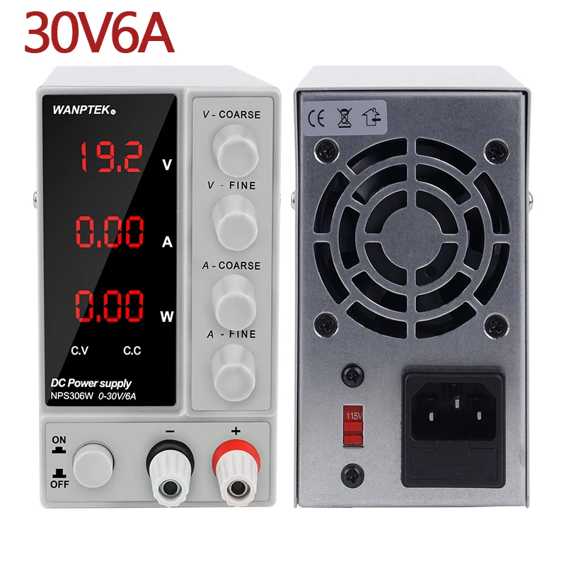 

30V6A Lab Power Supply DC Adjustable Source Laboratory Voltage Regulator Fonte De Bancada 220v 110v Variable For Phone PC